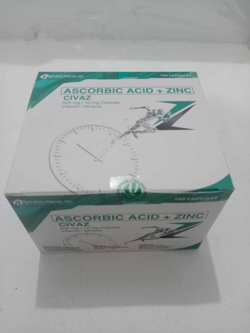 Ascorbic Acid + Zinc - Civaz 500mg / 10mg Capsule