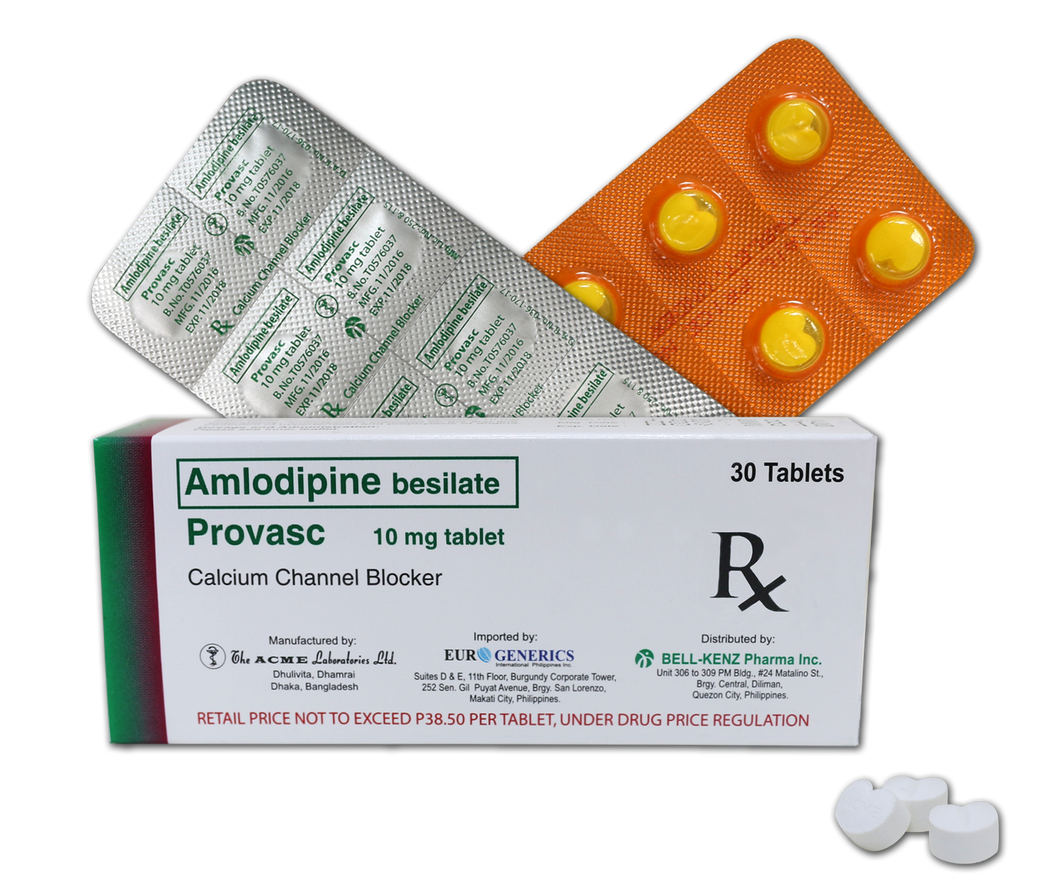 AMLODIPINE BESILATE 10mg (PROVASC 10)