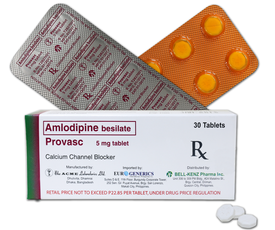 AMLODIPINE BESILATE 5mg (PROVASC 5)