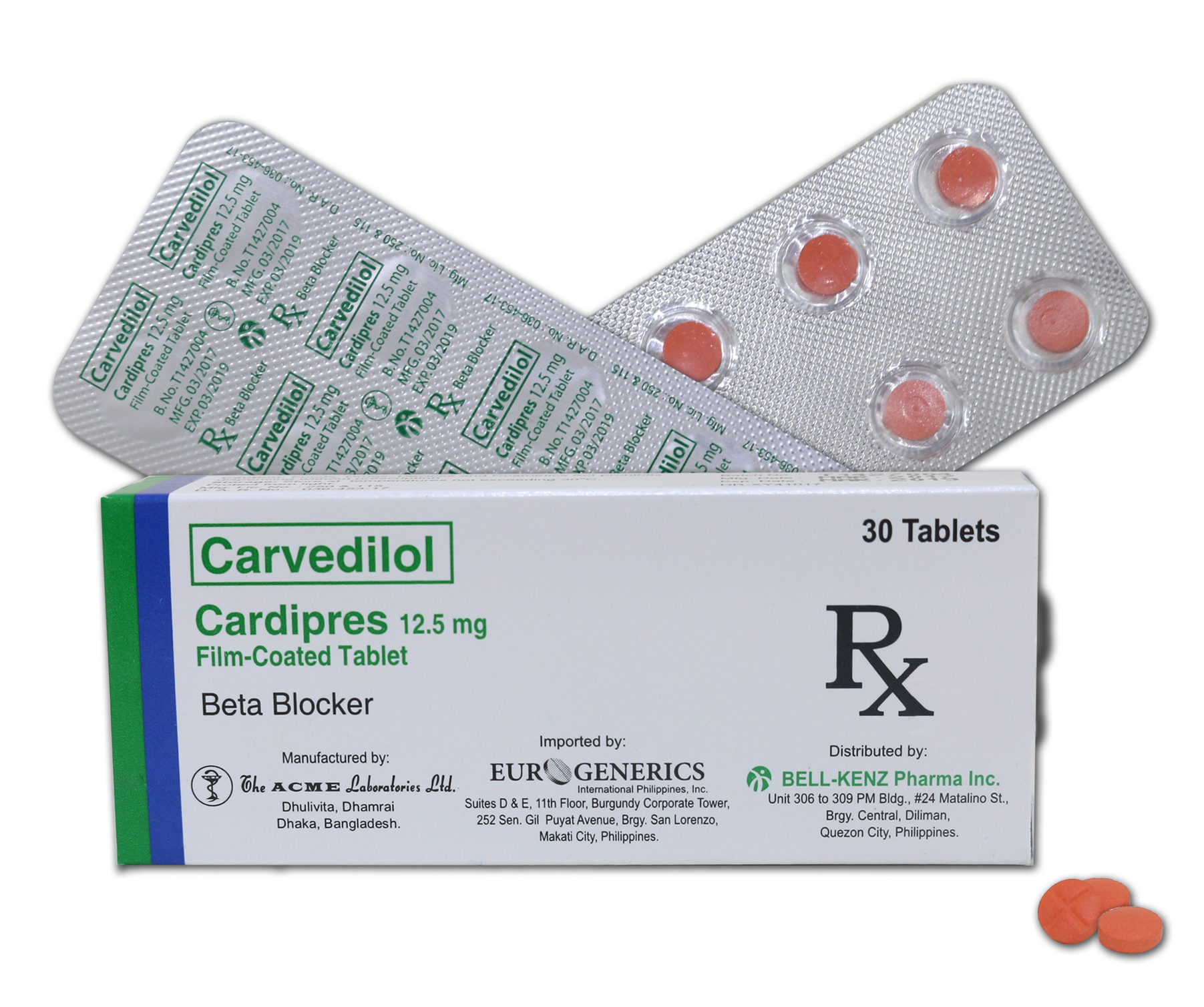 CARVIDELOL 12.5mg (CARDIPRES 12.5) – Medsave Pharma