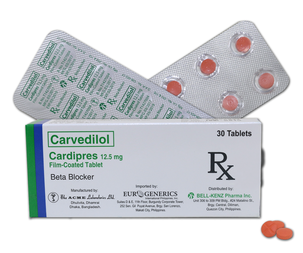 CARVIDELOL 12.5mg (CARDIPRES 12.5)