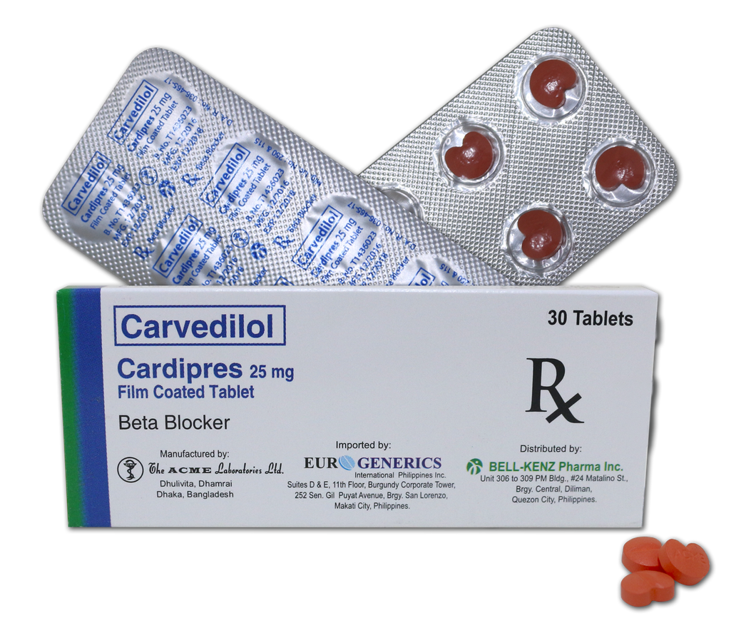 CARVIDELOL 25mg (CARDIPRES 25)