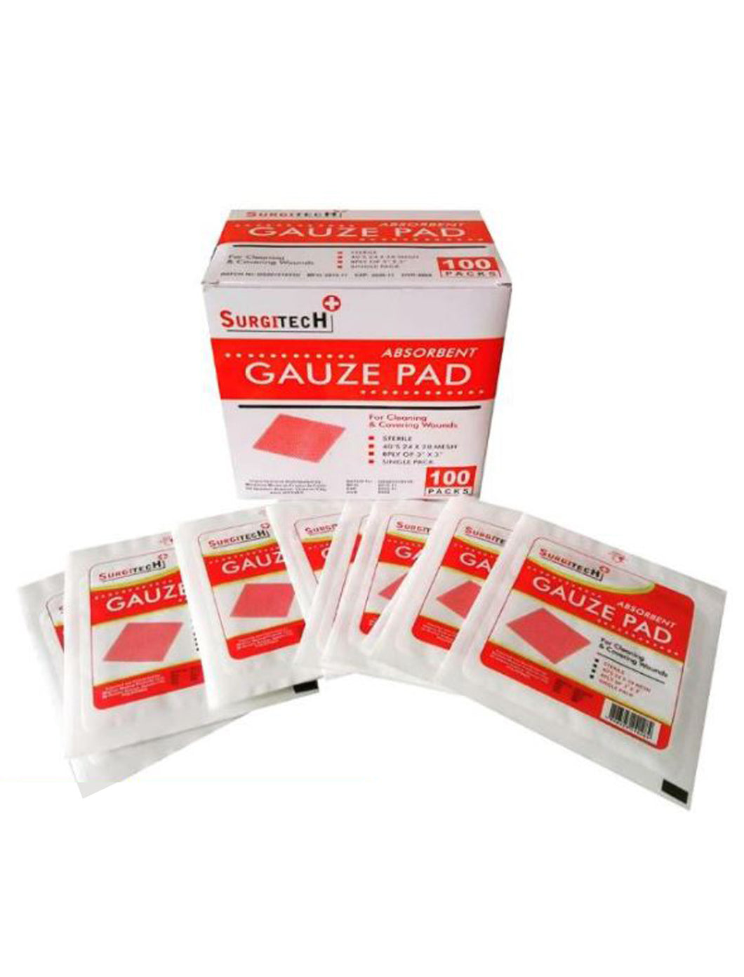 SURGITECH GAUZE PAD 4 X 4 100s